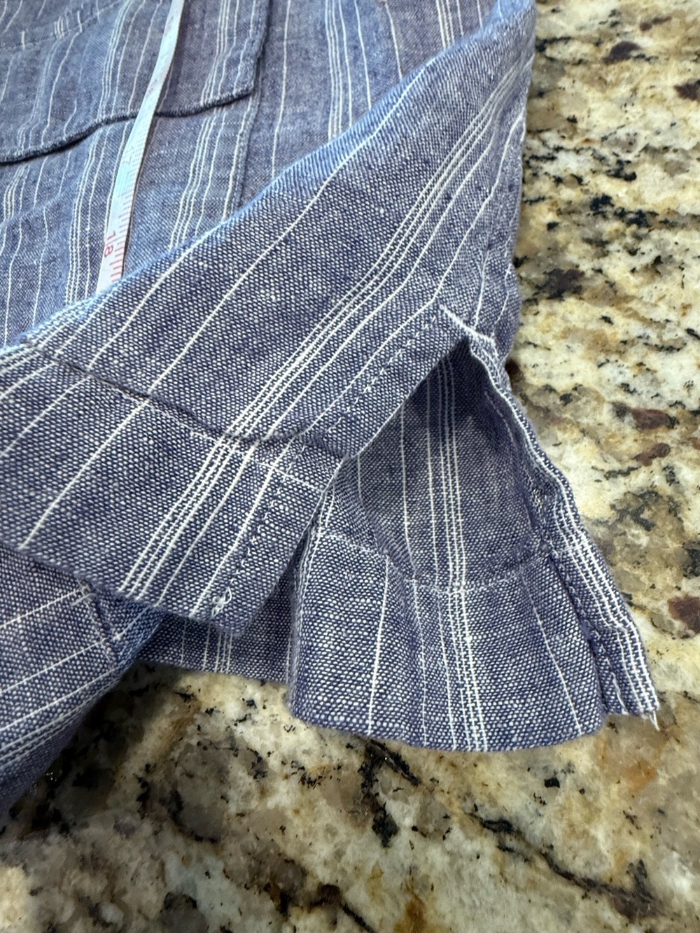Banana Republic Heritage denim blue white stripe linen blend tank top SZ M - Picture 6 of 13